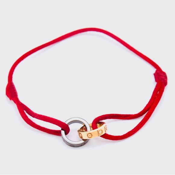 Cartier Love Bracelet 18k Rose Gold & Diamonds Adjustable Cord Bracelet - Picture 12 of 14